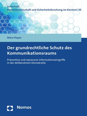 cover image of Der grundrechtliche Schutz des Kommunikationsraums